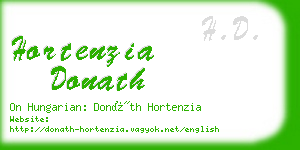 hortenzia donath business card